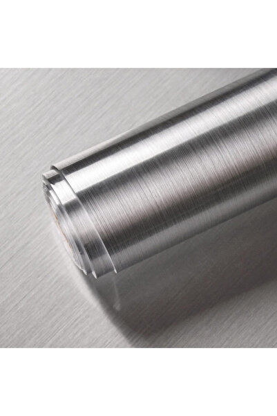 LILY Set 2 Folii ARGINTII autocolante imitatie INOX 60 x 300 cm