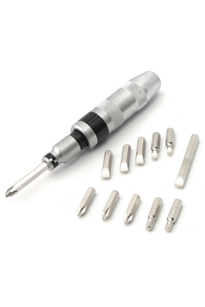 Jack Trusa Surubelnita de impact 14 piese cu 12 biti metalici surubelnita si ...