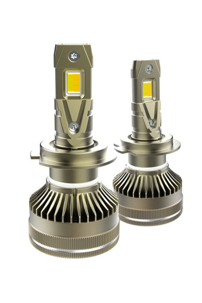 Ruan Set de 2 becuri auto LED K13 H4 CANBUS 210W 27000LM 6000K control prin a...