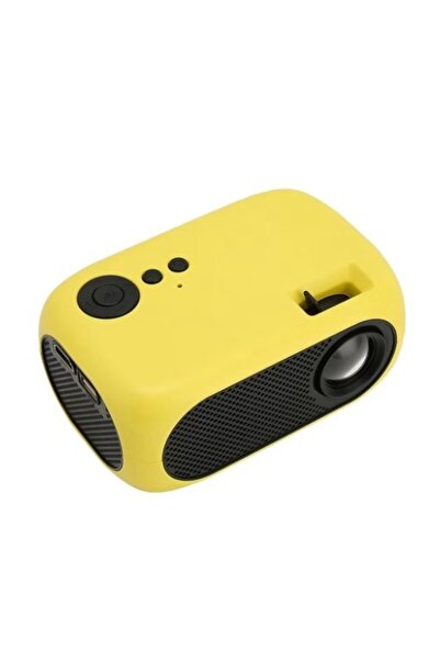 Amir Video Proiector Mini Super HD 1080P 1200 Lumeni Cu Telecomanda Galben