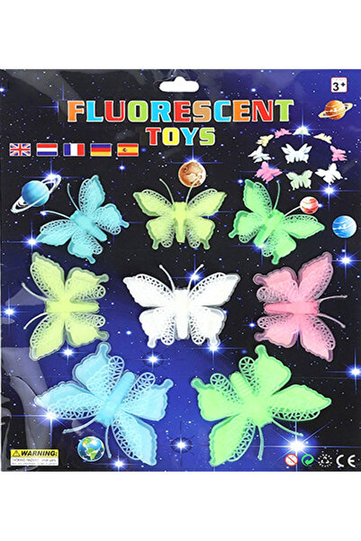 OEM Stickere fosforoscente 8 Fluturi Multicolori