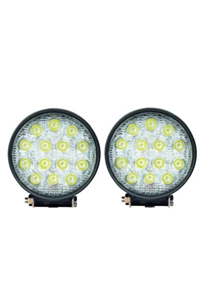 Ruan Set 2 Proiectoare LED TP-1642 auto offroad 42W 12V-24V 3520 lumeni ROTUNDE