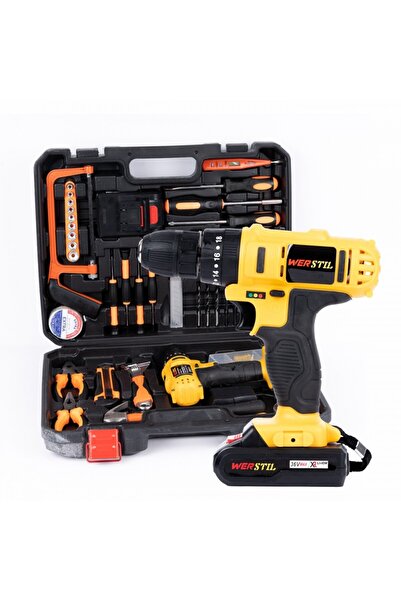 OEM Trusa Bormasina/Autofiletanta cu percutie 110 piese 24 V cu 2 acumulatori...