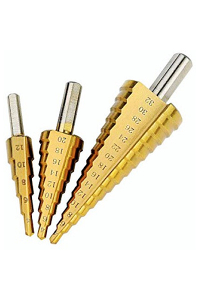 OEM Set 3 FREZE Burghie in trepte pentru metal 4-32 mm