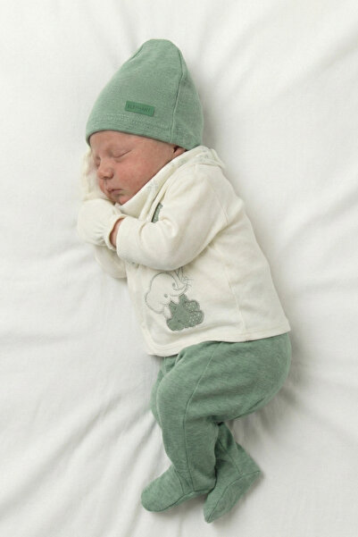 hobbebaby %100 Pamuk Antialerjik 5'li Hastane Çıkışı Yenidoğan Bebek Takımı