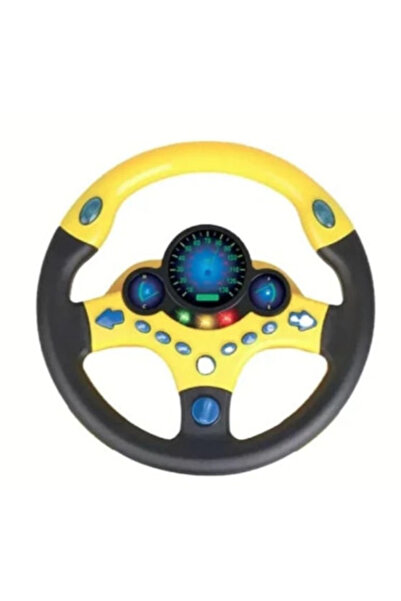 BASHAR Volan interactiv cu lumini și sunete Învățare Simulare Șofer galben
