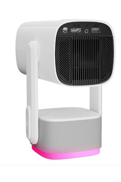 Everest PJ08 Beyaz 5200mAh Otomatik 720P HD 4K Destekli 5200 Lümen Android 11...