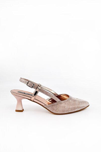 Gül Kundura حذاء نسائي بكعب عالي فستان سهرة باللون الفضي