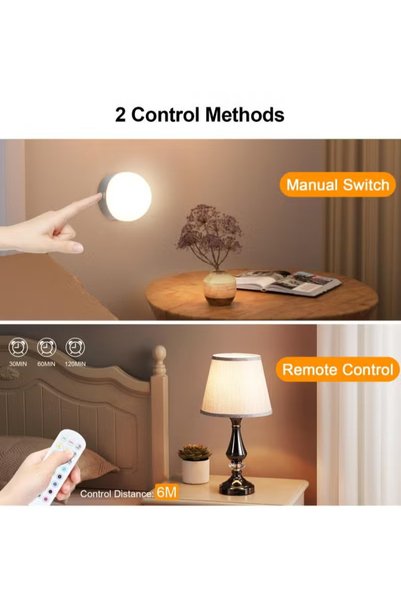 Generic 2 Pack E27 LED Light Bulbs, Dimmable And Rechargeable Bulbs with Remote Control, 3 Colour