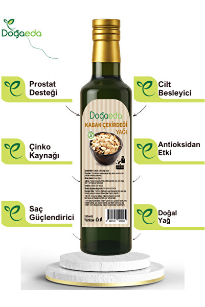 DOĞAEDA Kabak Çekirdeği Yağı 250 ml Soğuk Sıkım