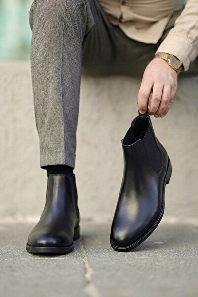 BENGAL Чорні чоловічі черевики Chealse, 100% натуральна шкіра, гарантія якості