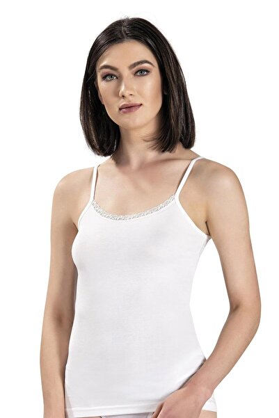 Jiber Жіночий модальний топ з мереживом і бретельками 613 - 3 штуки