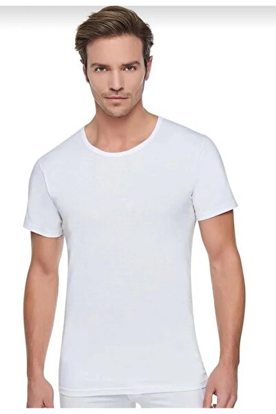 Tutku Men's Crew Neck Half Sleeve Undershirt Undershirt 0103 - 6 Pieces