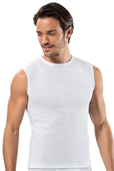 Erdem Men's Ribbed Sleeveless Closed Neck Undershirt Athlete 1195 - 3 Pieces