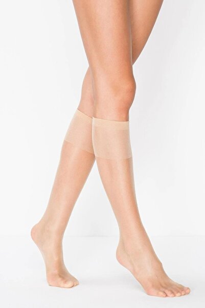 Penti Șosete de damă super subțiri, mat, sub genunchi, 15 denari - 12 bucăți