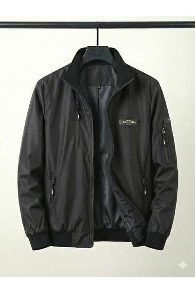 Mercostore Erkek Mevsimlik Astarlı Cep Detaylı Yağmurluk/Rüzgarlık