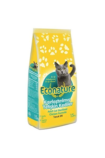Econature Sterilised Tavuklu Kedi Maması - 15 Kg
