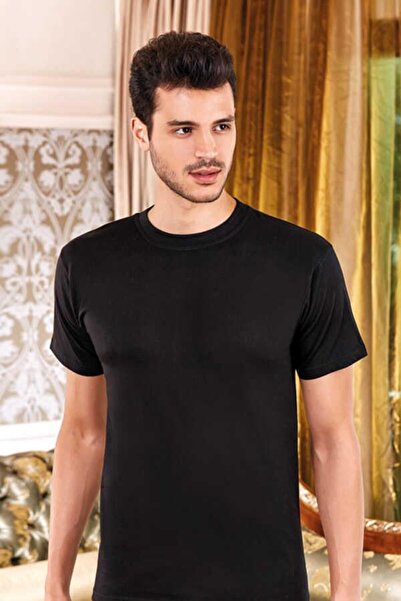 Berrak 1005 MUŠKA majica s polurukavima i zatvorenim ovratnikom, crna, 3 komada