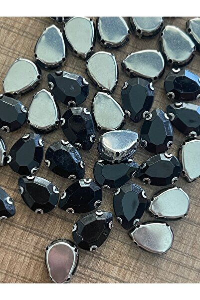 Gönülden Tasarım 1 cm 2 mm cristal negru carcasă cu mărgele de piatră picătur...