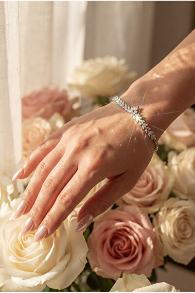 Vinces 925 Ayar Gümüş Zirkon Taşlı Özel Seri Bileklik (Lumina-X Korumalı)