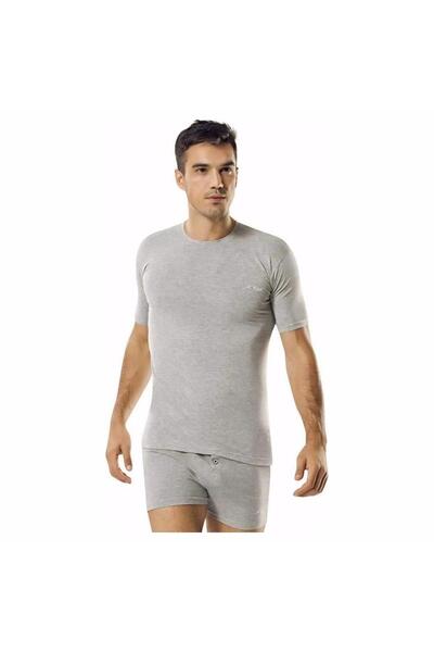 Namaldı 181 Model okrugla kragna Sa likrom Donja majica - Pola rukava - 3 komada