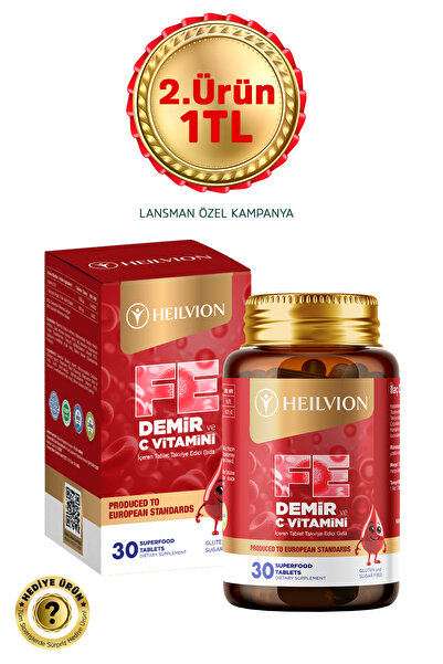 HEILVION Demir Vitamini (17 Mg) & C Vitamini İçeren Takviye Edici Gıda