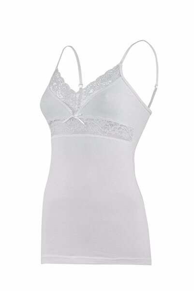 YILDIZ Tricou ajustat cu decolteu în V cu dantelă, cu opțiuni de culoare