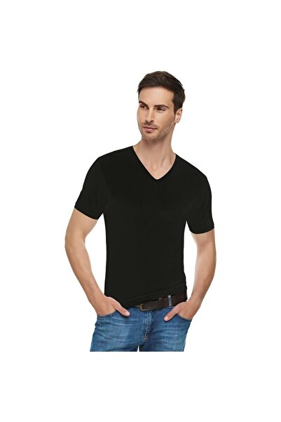 Tutku 3-Pack Elite 1303 Stretch Fabric V-Neck Cotton T-Shirt Undershirt