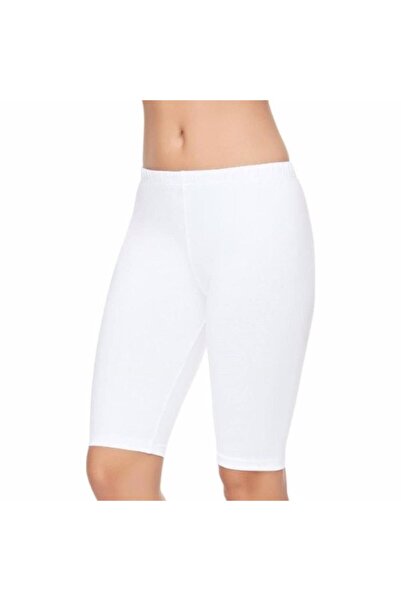 YıldızİçGiyimÇamaşır Дамски бели къси клинове с ликра