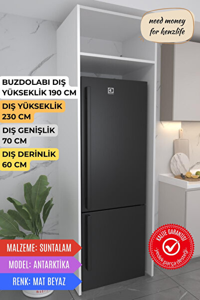 Kenzlife buzdolabı derin dondurucu dolabı modülü antarktika beyaz 230*070*60 ...