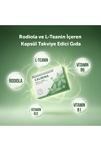 MFM NUTRACEUTICALS MFM Calmina Rodiola ve L-Teanin İçeren 30 Bitkisel Kapsül