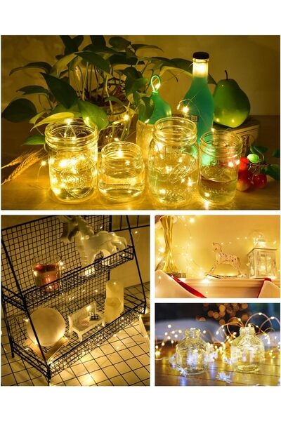 ANSELF سلسلة أضواء نحاسية مرصعة بالنجوم، مناسبة للحفلات