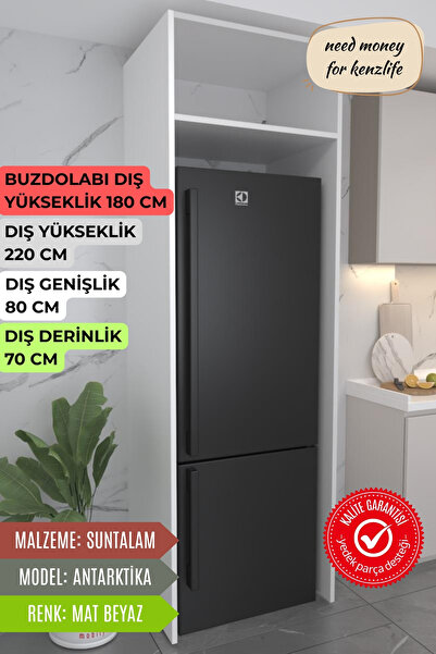 Kenzlife buzdolabı derin dondurucu dolabı modülü antarktika beyaz 220*080*70 ...