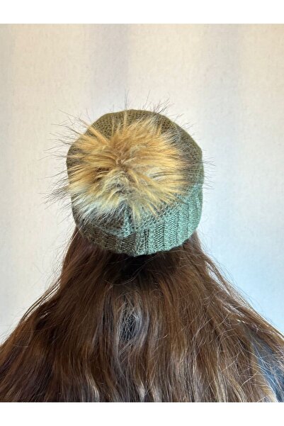 Gönülden Tasarım Кам'яний обробний принцess з написом Ponponlu жіноча шапка