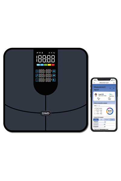 zidmed ميزان ذكي متقدم لقياس الدهون (واي فاي)