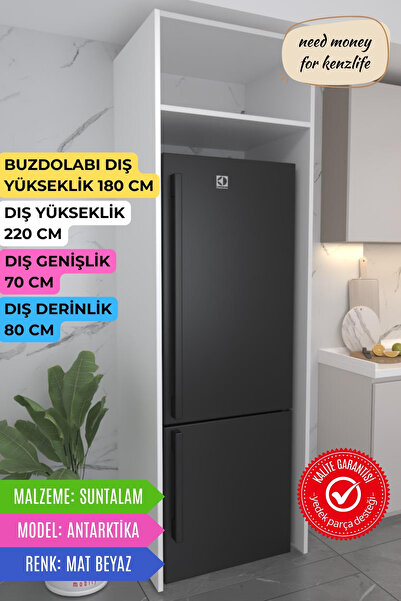 Kenzlife buzdolabı derin dondurucu dolabı modülü antarktika beyaz 220*070*80 ...