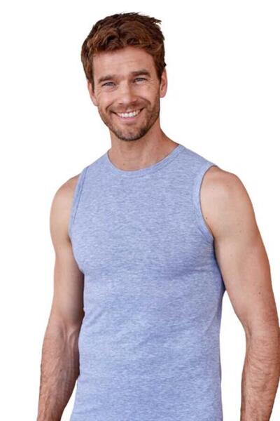 Berrak Muške Sa likrom Single jersey majice bez rukava okrugla kragna 3-pakov...