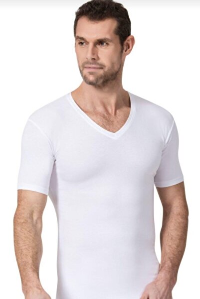 Namaldı Чоловічий лікра з V-подібним вирізом та короткими рукавами, 6 штук в ...