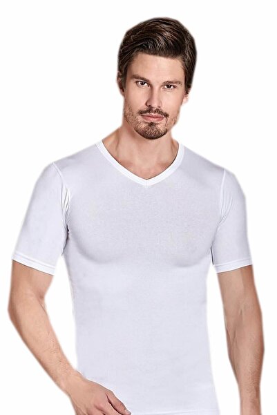 Berrak Tricou pentru bărbați, cu mânecă scurtă, cu decolteu în V, pachet de m...