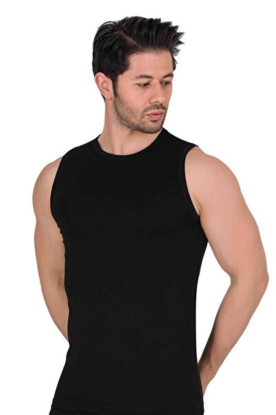 Berrak Tricou fără mâneci din Lycra modal pentru bărbați 1039 - 3 buc