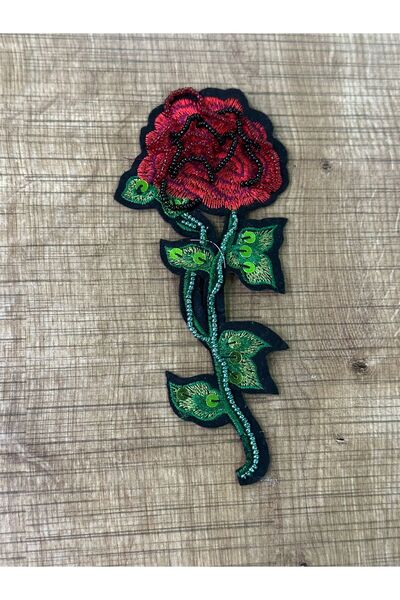 Gönülden Tasarım 17x7 cm Aplicație de cusut cu broderie în relief cu trandafi...
