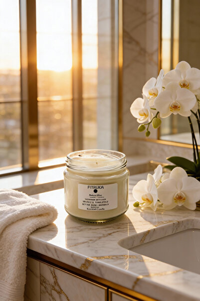 Ftrk Store Kavun Kokulu Cam Kavanoz Mum