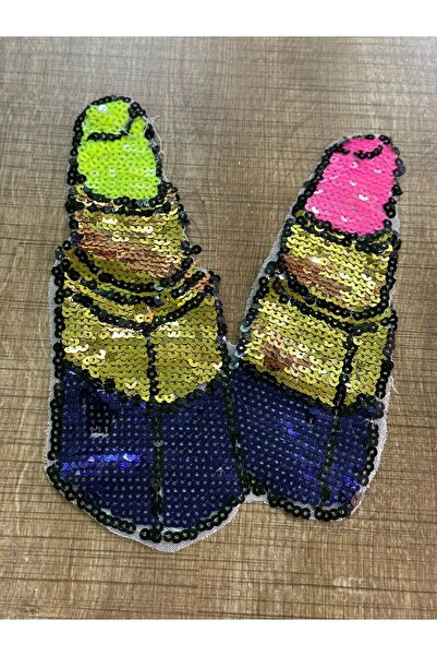 Gönülden Tasarım Απλικέ ραπτικής με παγιέτες κραγιόν 23x17 εκ.