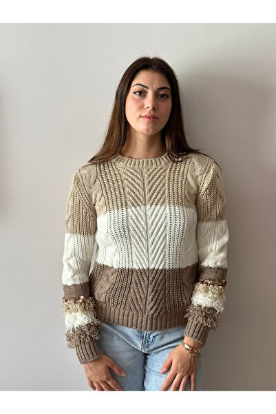 Gönülden Tasarım Kadın Triko Pul Payetli Kadın Kazak