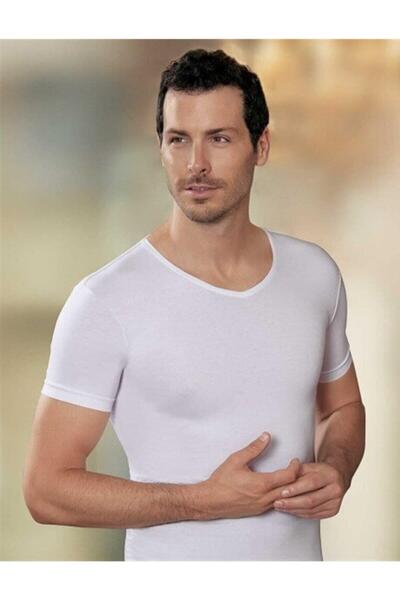 GÜMÜŞ Tricou pentru bărbați cu decolteu în V cu mâneci 4051 - 3 bucăți