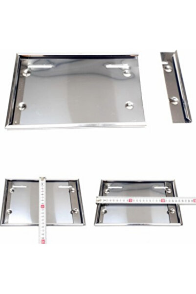 PRC MOTOSİKLET 15*25CM EBAT KARE PLAKALIK KROM METAL