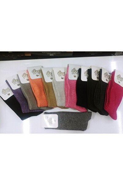 Diba Жіночі вовняні шкарпетки в смужку різних кольорів - 12 пар