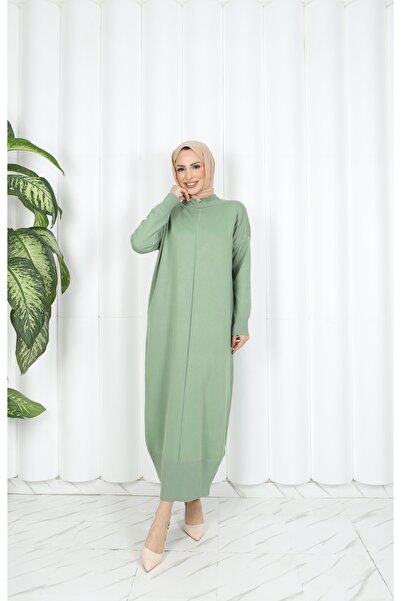NİSUM MODA فستان تريكو VANEZIA بتفاصيل ياقة