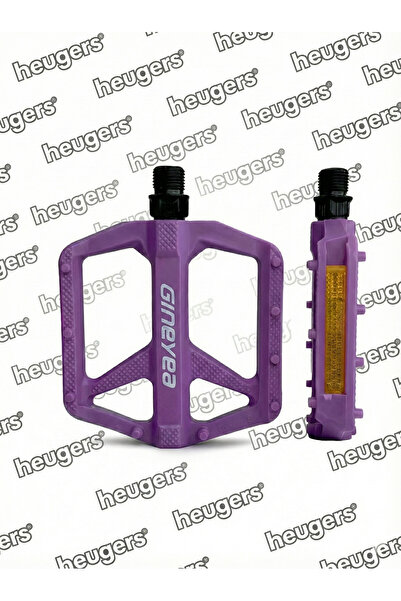 Genel Markalar Gineyea Pedal M908 Plastik Reflektörlü Trial Bmx Geniş Mor Pedal