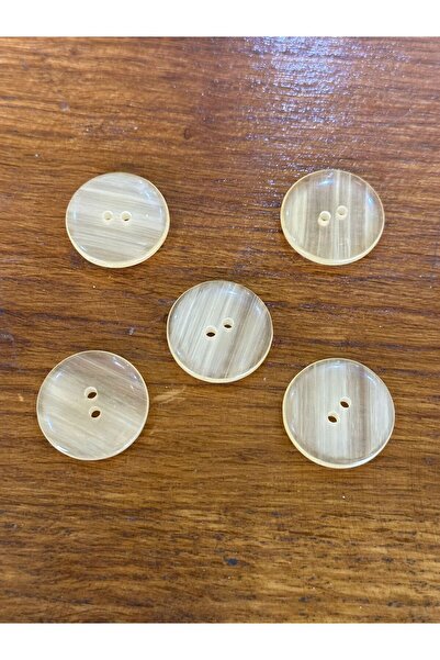 Gönülden Tasarım Set de 5 nasturi cu model de 2 cm CULOARE CREMA